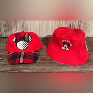 Mickey Bucket Hair and Minnie Snap Hat